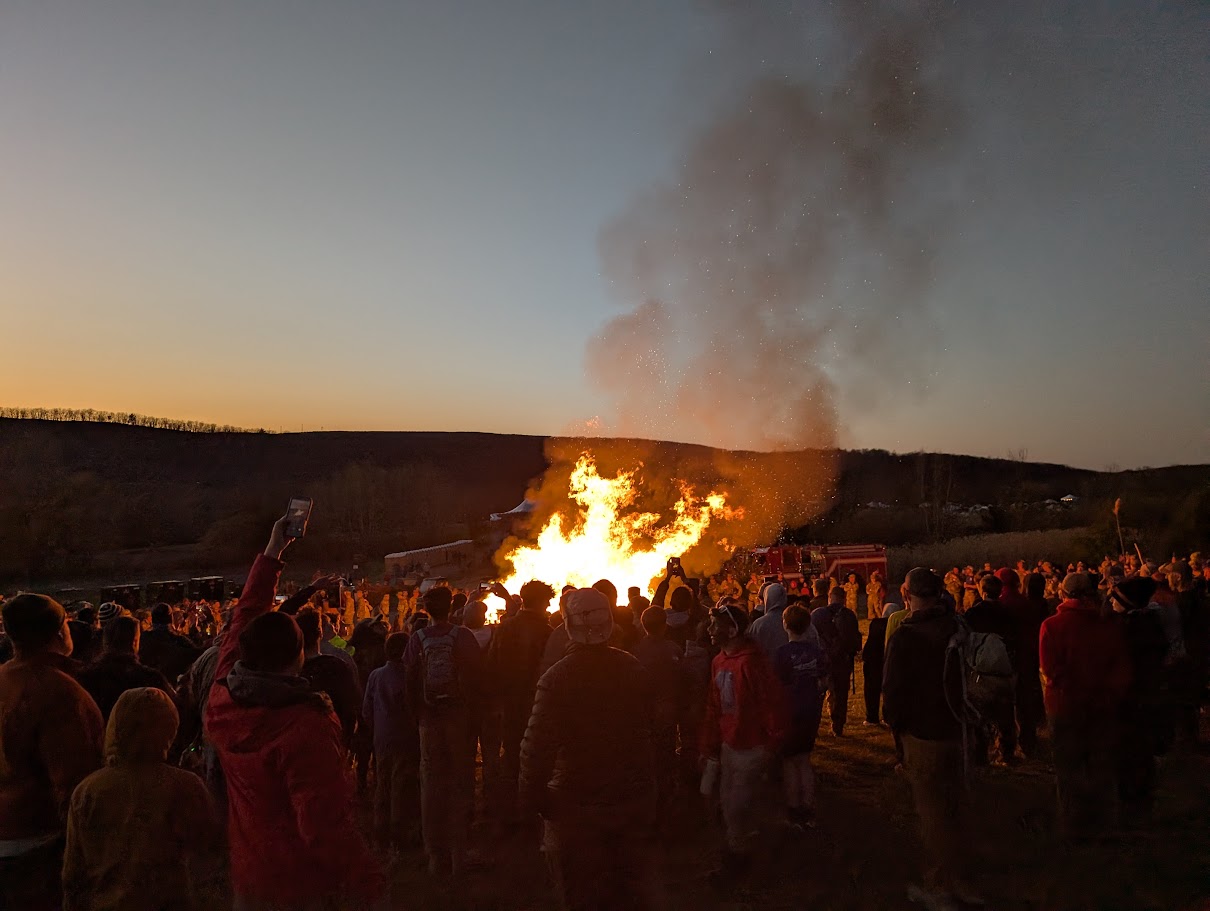 Campfire gathering at West Point.